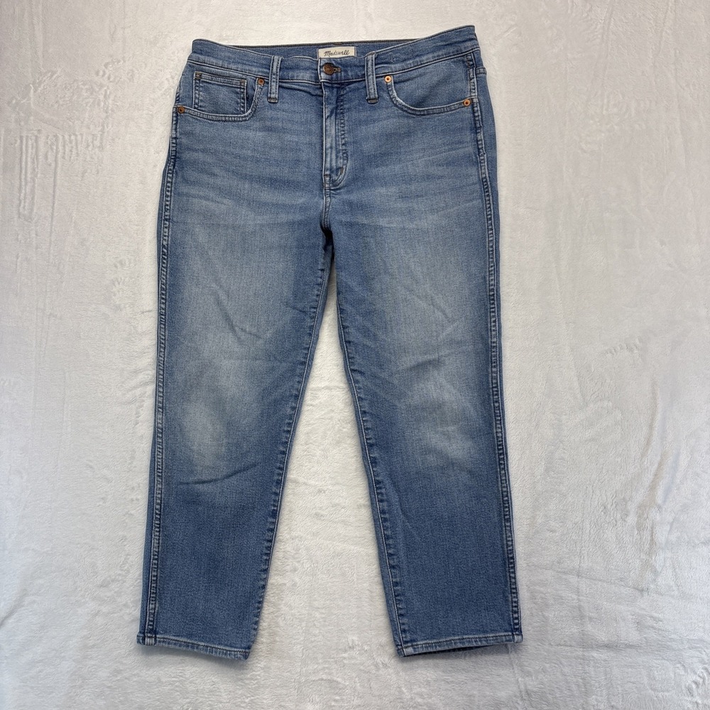 Madewell Jeans Women's Size 30P Blue Light Wash Stovepipe